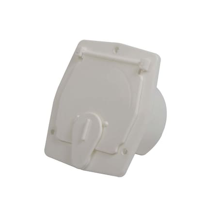 Superior Electric Basic Square Electric Cable Hatch for 30 Amp Cord - White RVA1572